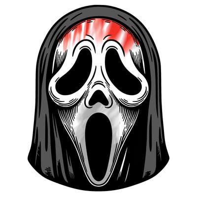 detailed ghostface mask
