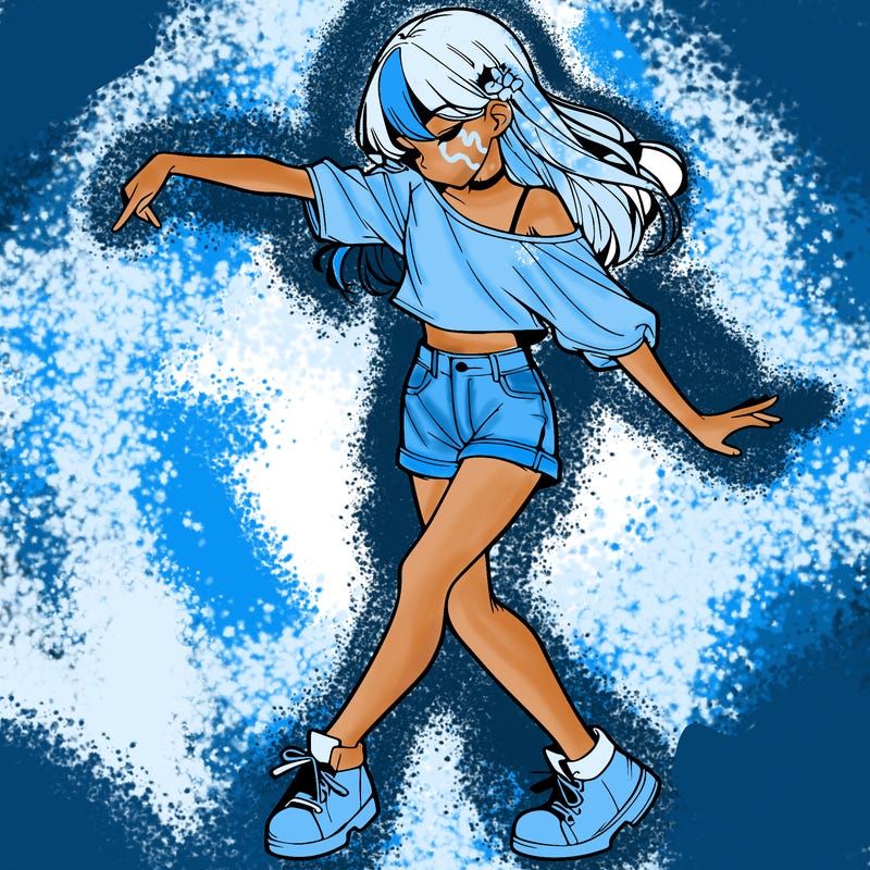 realistic girl danceing