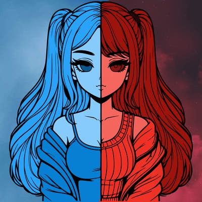 realistic girl split