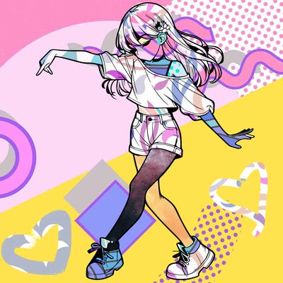 realistic girl danceing