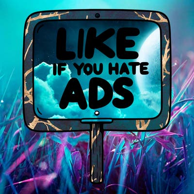 a sign that says like if you hate ads
