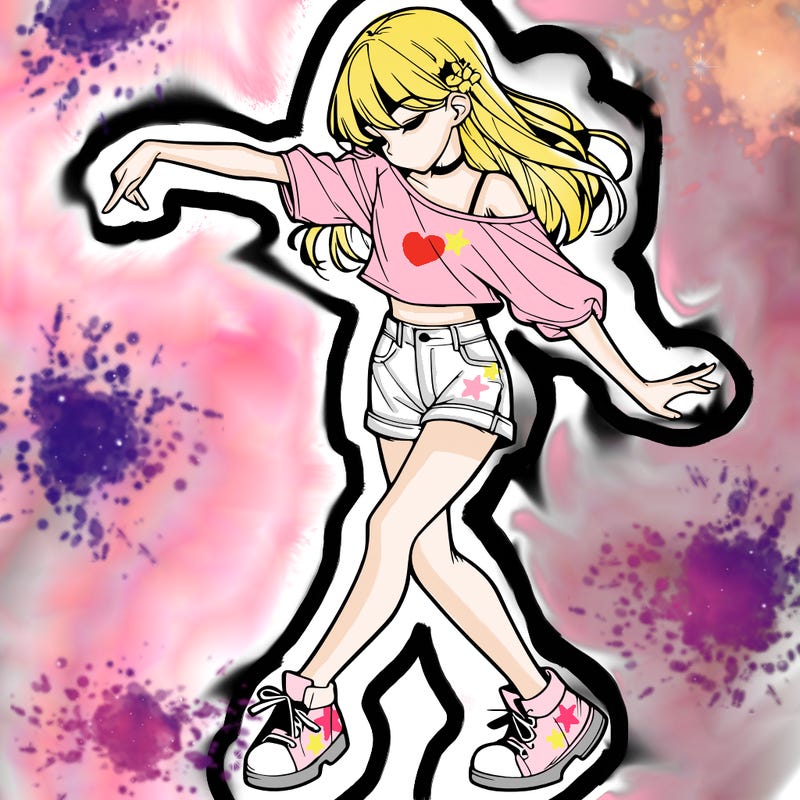 realistic girl danceing