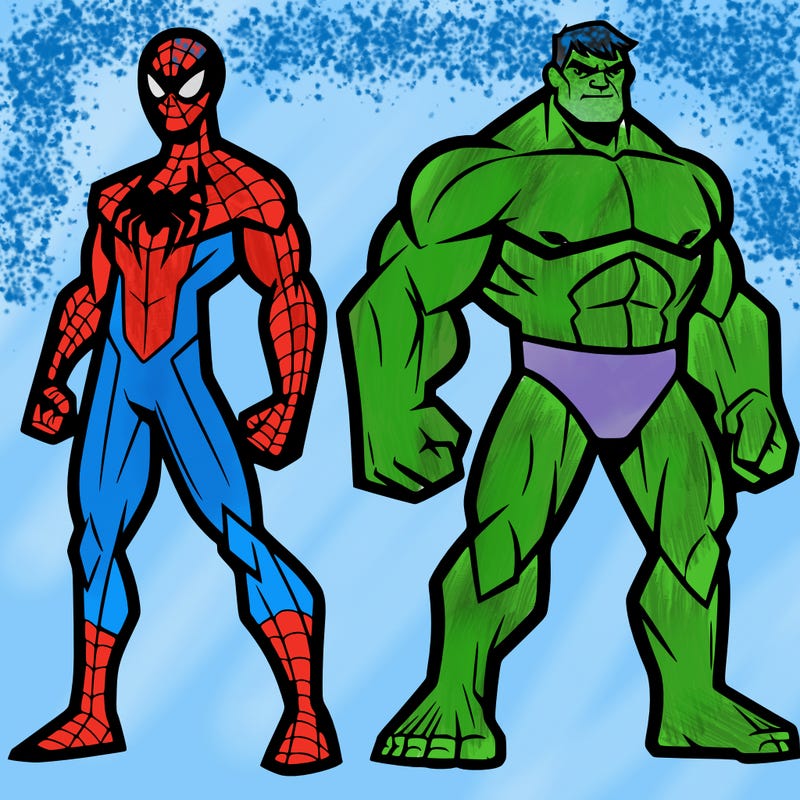 spider-man and hulk