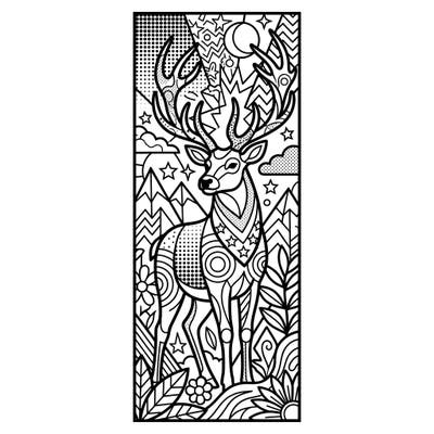 Discover the vibrant world of Pop Art with this stunning deer bookmark coloring page. Featuring bold lines and dynamic patterns, it offers a fresh and exciting artistic challenge for colorists of all levels.
