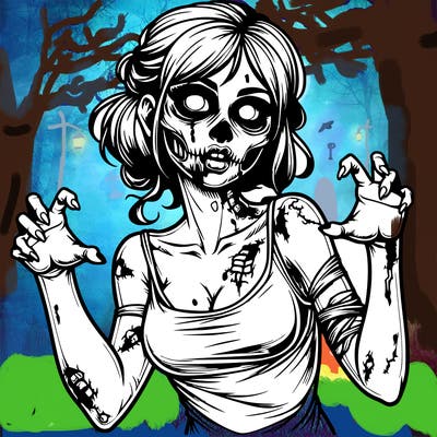 realistic zombie girl