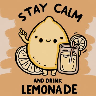 stay calm and drink lemonade