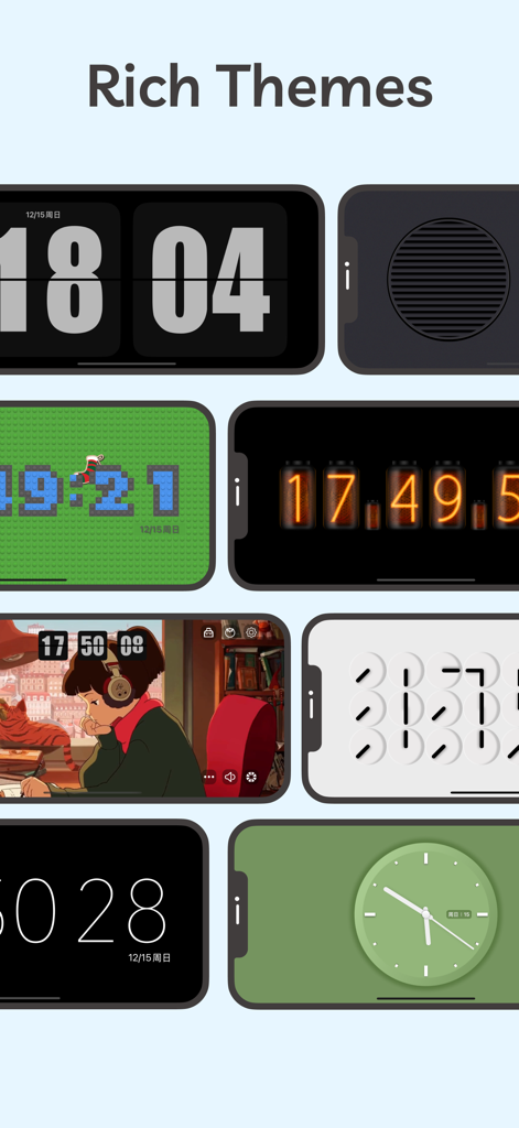 TickClock-Widget flipclock - A collection of various aesthetic digital and analog clock themes for the TickClock widget app