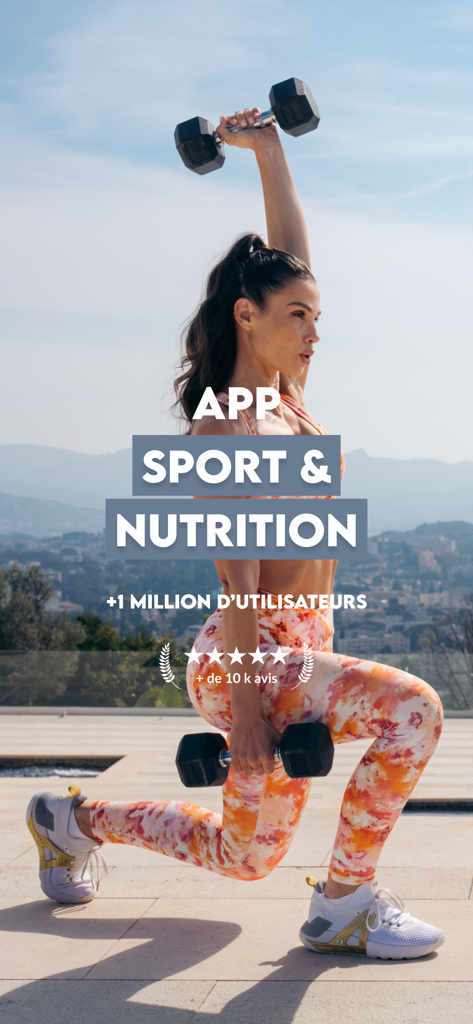 Sport & Nutrition - TSE - Sissy Mua realizando zancadas con peso para la app de deporte y nutrición Trainsweateat