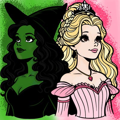 'elphaba and glinda (realistic)