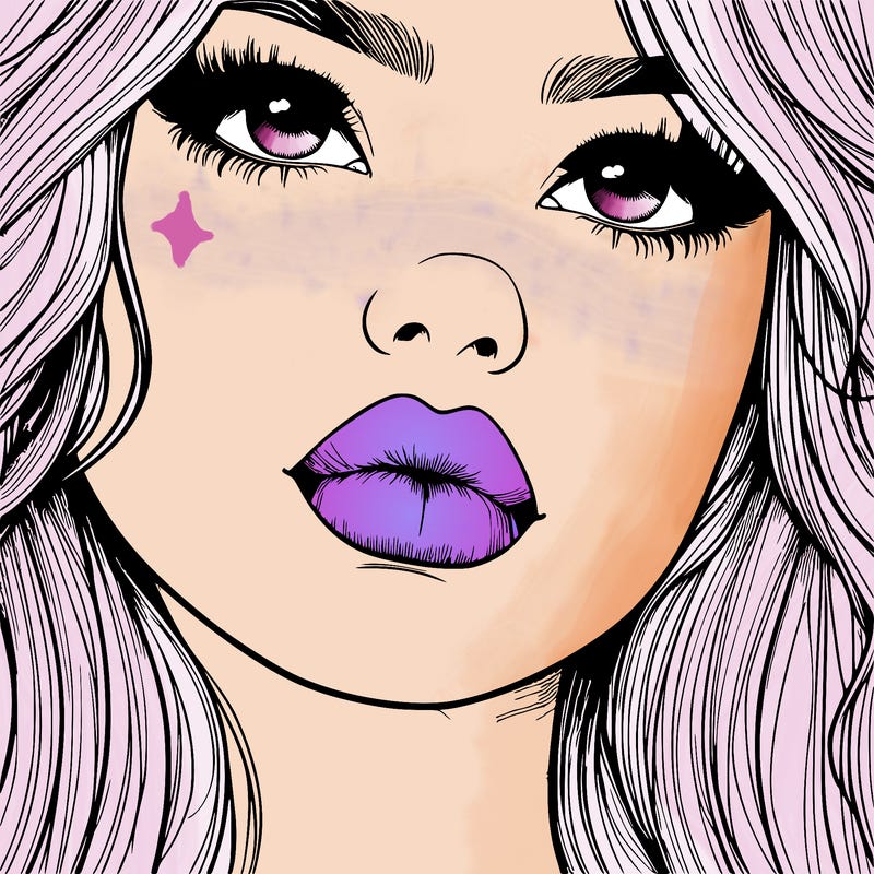 really realistic girl with lips