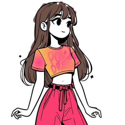 girl in a cute crop top