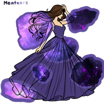 realistic woman with dress flowing in the wind