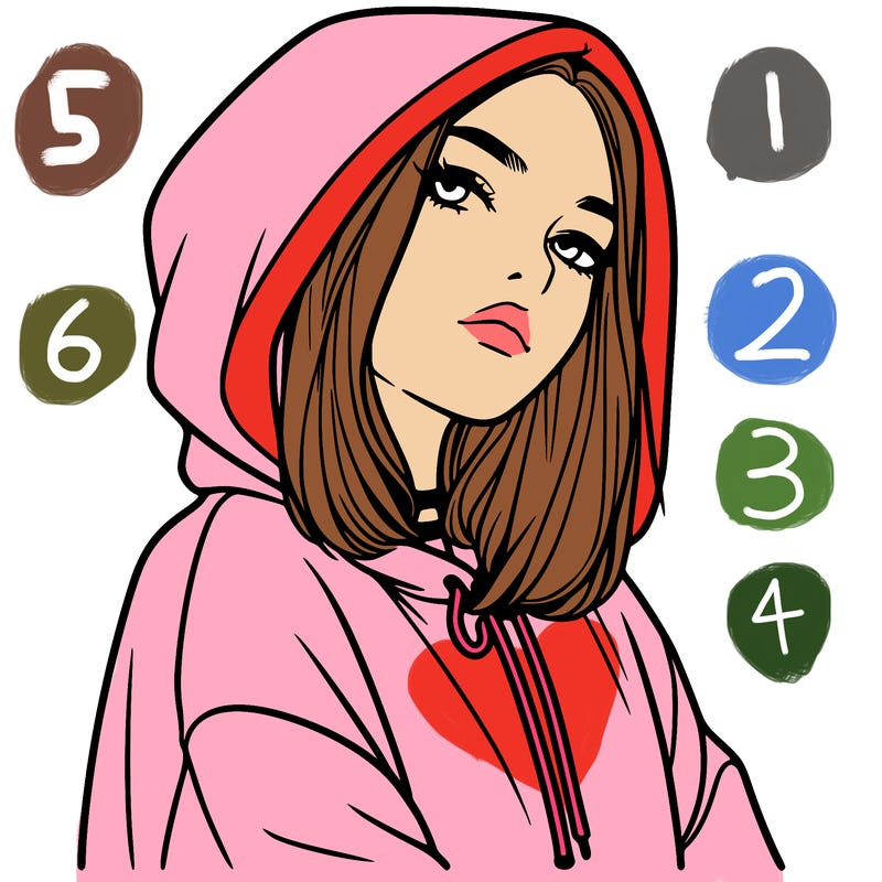 a realistic girl in a hoodie