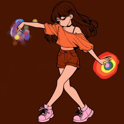 realistic girl danceing