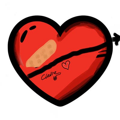 a blank heart