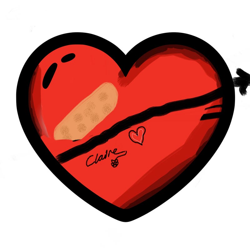 a blank heart