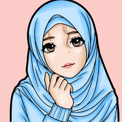 a realistic girl with an hijab
