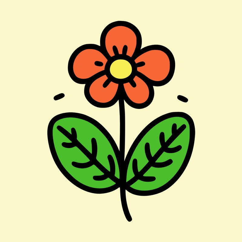 doodle art of simple flower
