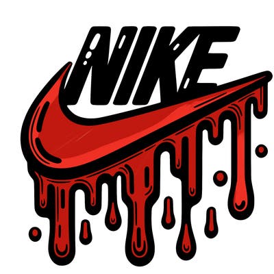dripping nike logo