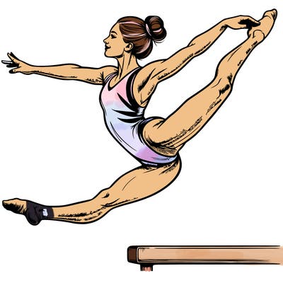 realistic professional gymnast