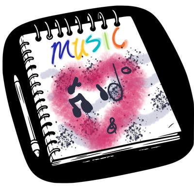 a blank sketch pad