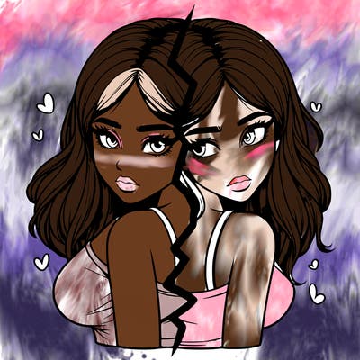 realistic girl split