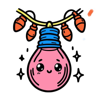 small bulb of a garland