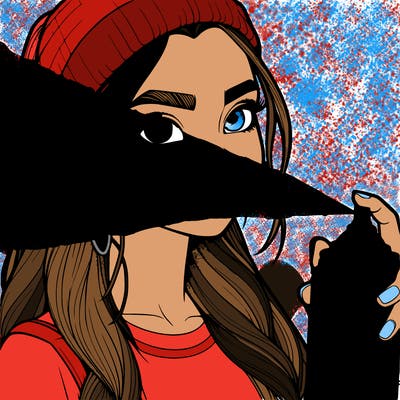 a realistic girl, spray painting