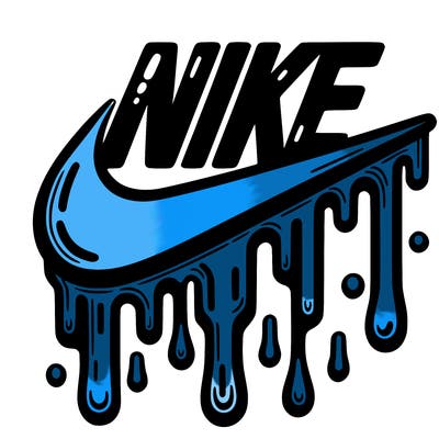 dripping nike logo