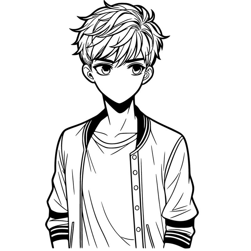 hot boy manga style