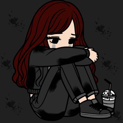 a girl  after a breakup