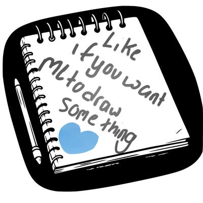 a blank sketch pad