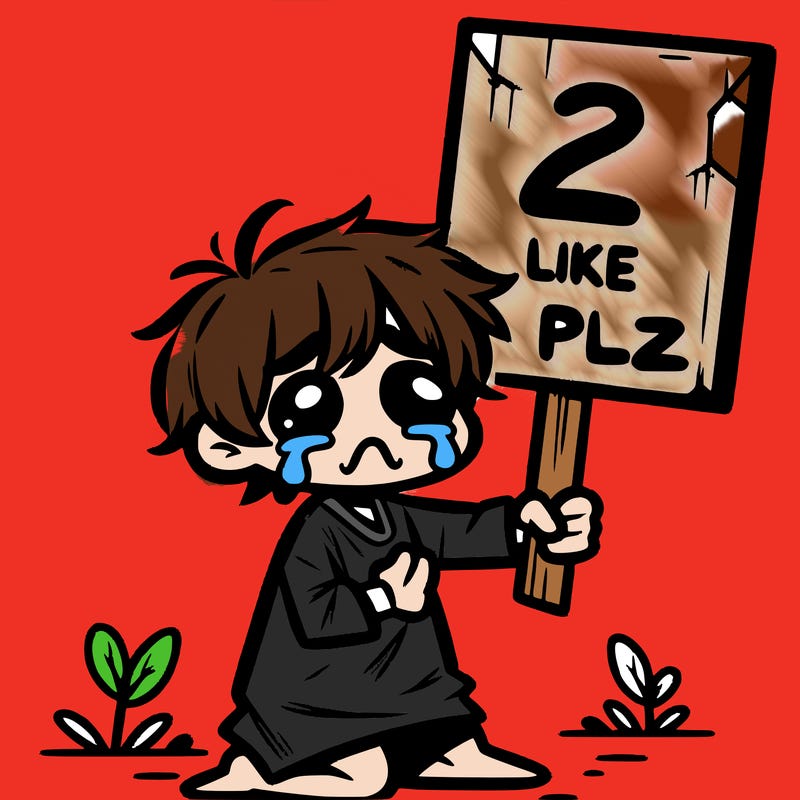 small poor toddler crying with sign that says 2 like plz