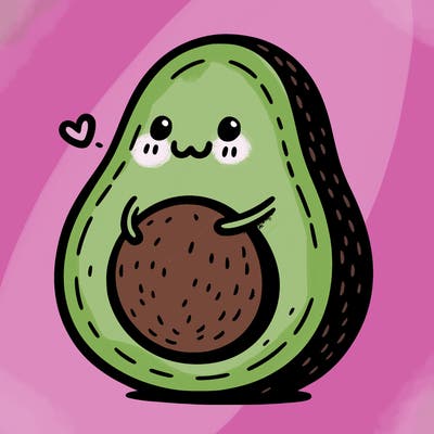 an avocado hugging an avocado