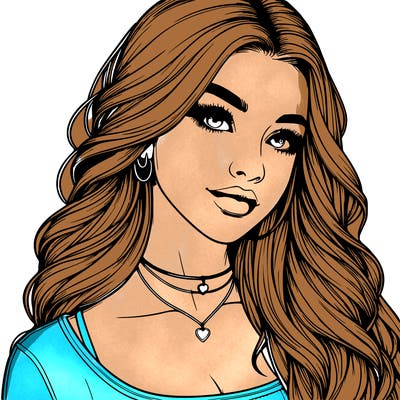 detailed realistic girl