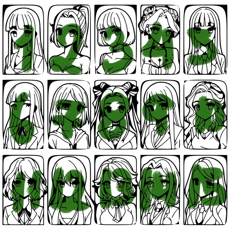 girls that look diffrent anime