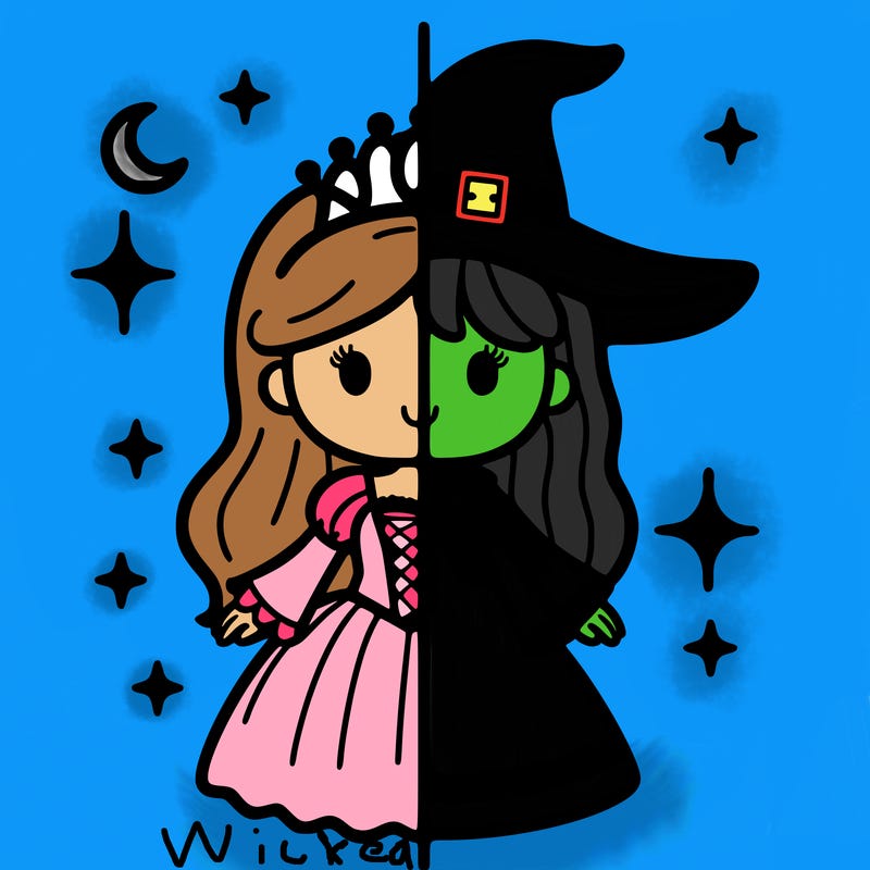 split princess and witch