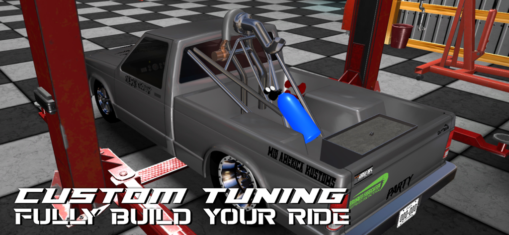 Door Slammers 2 Drag Racing - Custom tuning a drag racing pickup truck in a virtual garage