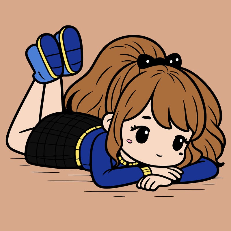 girl laying on the floor