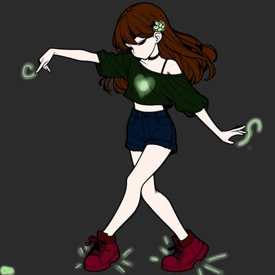 realistic girl danceing