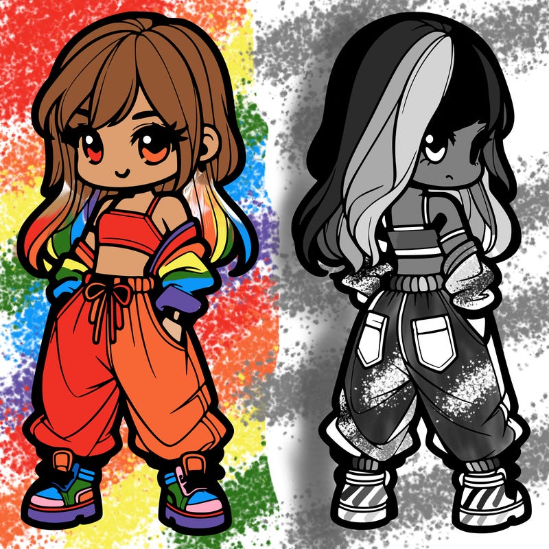 girl in crop top and baggy pants