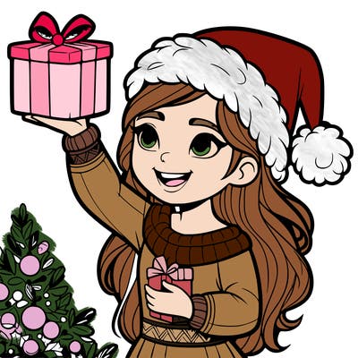 christmas girl realistic