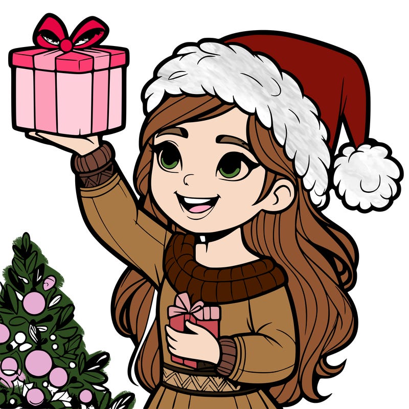 christmas girl realistic