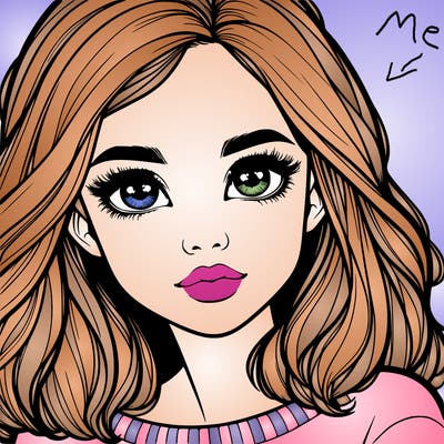 realistic girl whith cute eyes