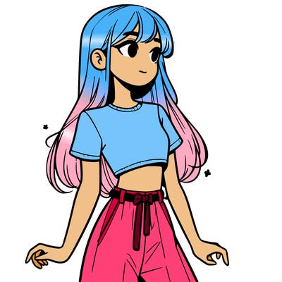 girl in a cute crop top