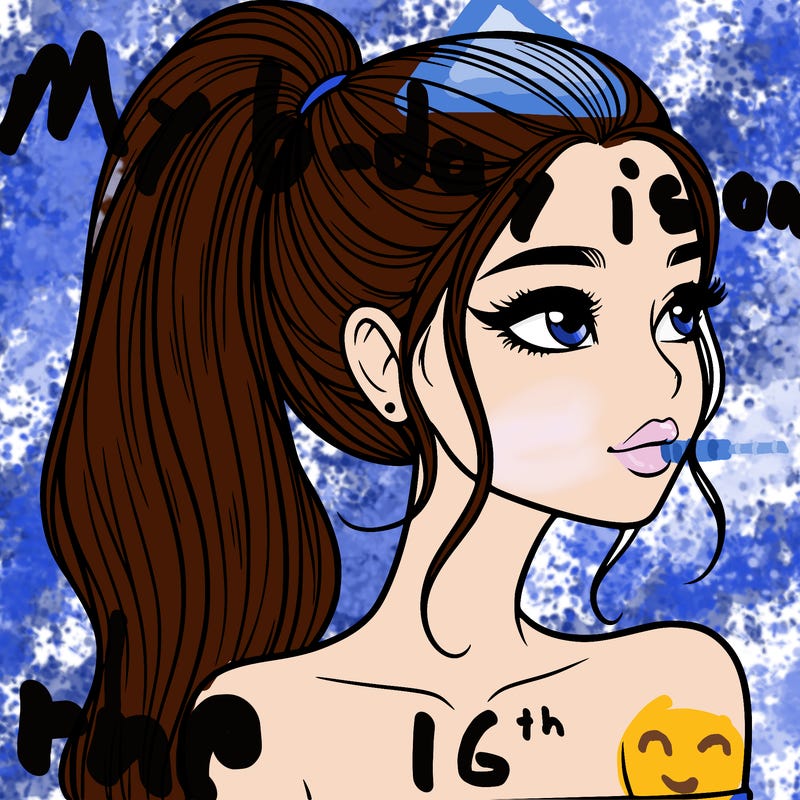 a beautiful and realistic girl with a high pony tail