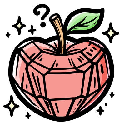 very shiny crystal apple