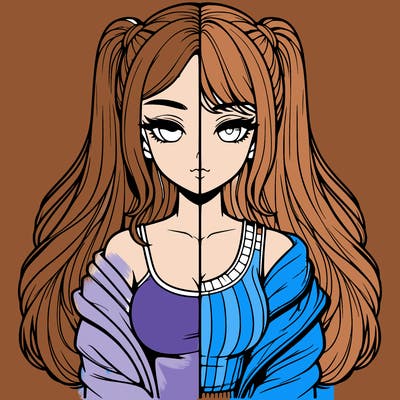 realistic girl split