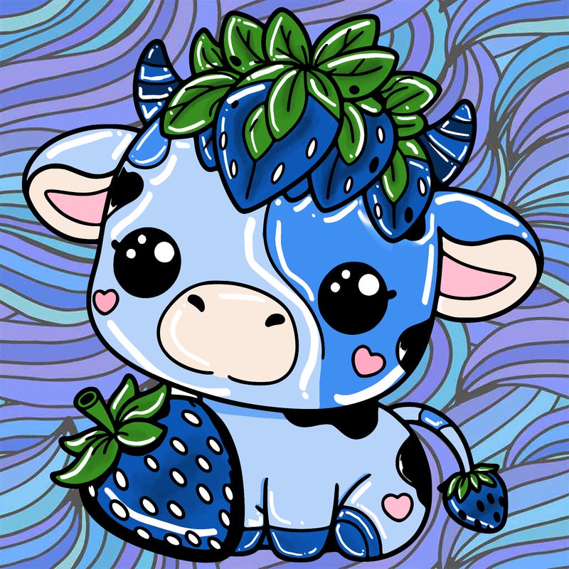 cute strawberry cow