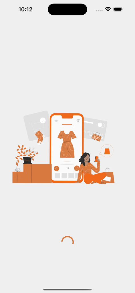 Ecuadelivery - Illustration der mobilen App, die eine Frau beim Online-Shopping mit Geschenkboxen zeigt